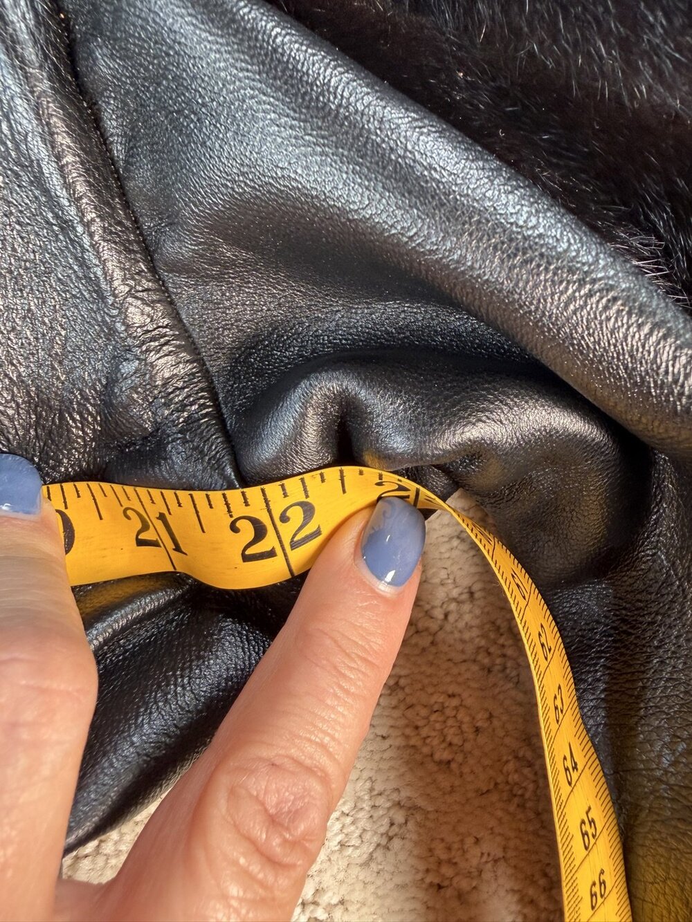 Real Mink Belted Jacket Coat Womens Dark Brown Black 28 Striped Size L - Picture 6 of 12